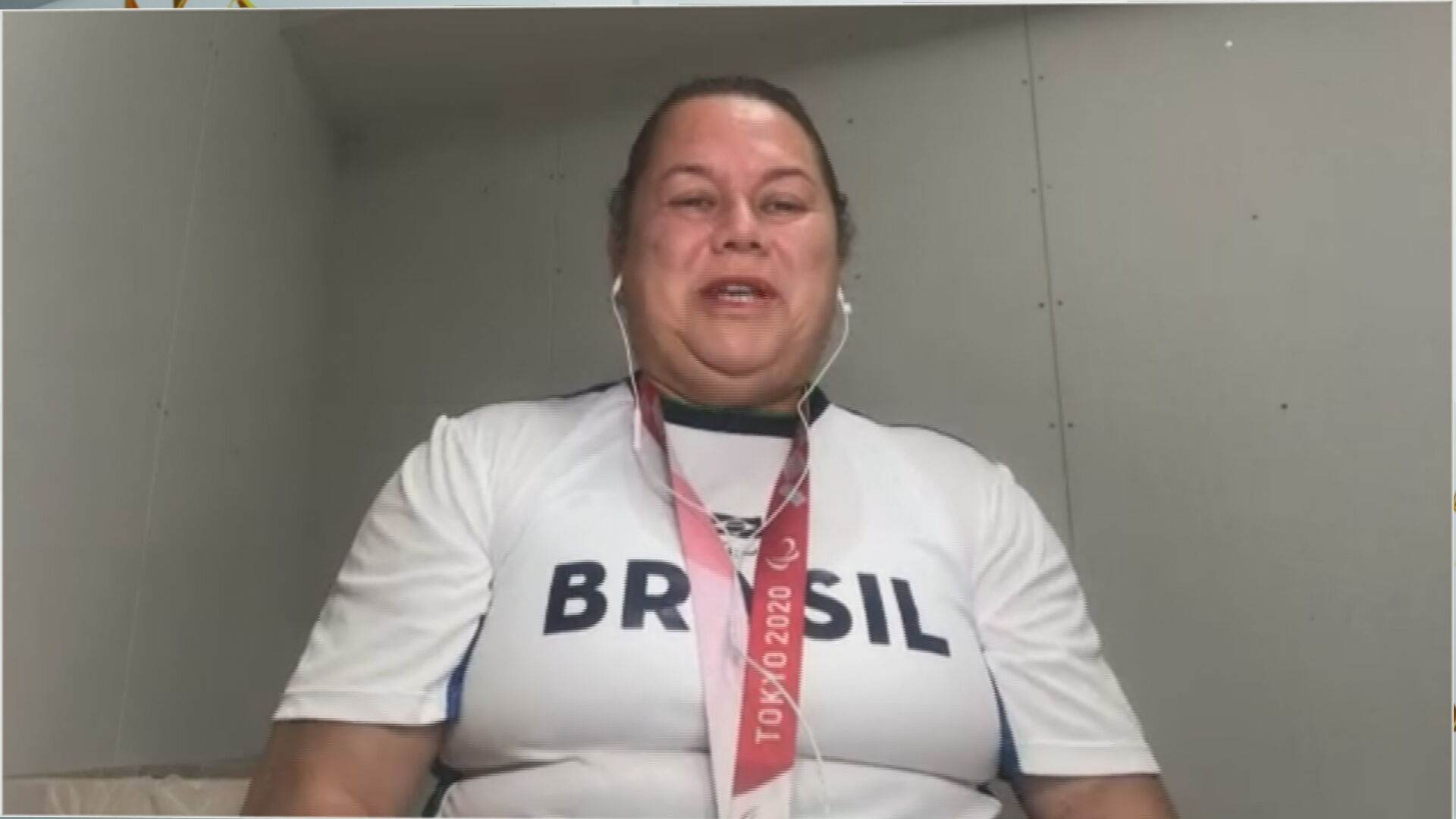 Elizabeth Gomes, medalhista de ouro no lançamento de disco nos Jogos Paralímpicos de Tóquio
