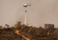Bombeiros ainda combatem incêndio no Parque Estadual do Juquery, na Grande SP