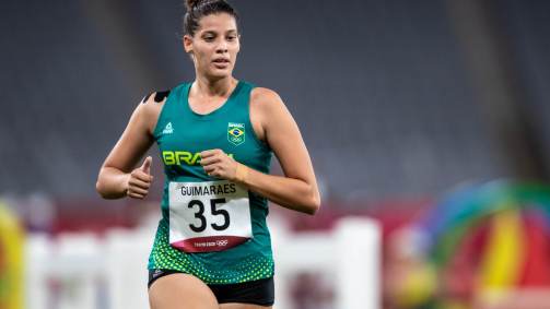 Ieda Guimaraes durante a laser run do pentatlo moderno
