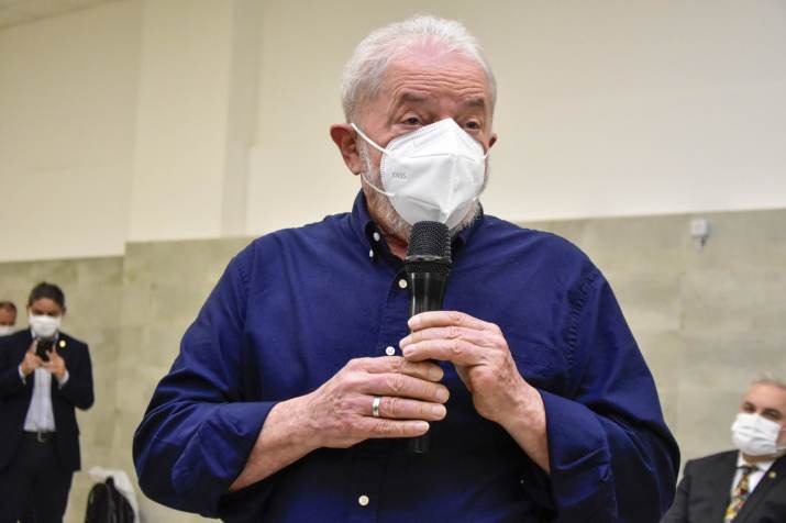 O ex-presidente Luiz Inácio Lula da Silva (PT) no Centro de Convenções de Natal, no Rio Grande do Norte, nesta quarta-feira (25) / Junior / Photopress / Estadão Conteúdo