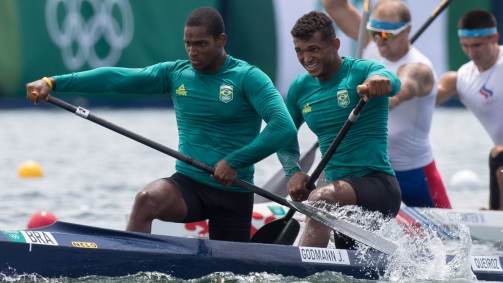 Na prova da canoa dupla 1.000 metros os brasileiros Jacky Godman e Isaquias Queiroz conseguiram a classificação para a/s semifinais (02/08/2021)