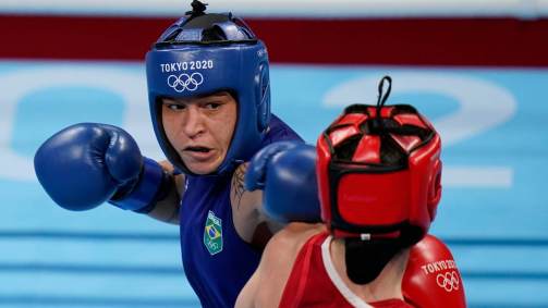 Na grande final, brasileira encarou a irlandesa Kellie Anne Harrington em busca do ouro olímpico (08/08/2021)