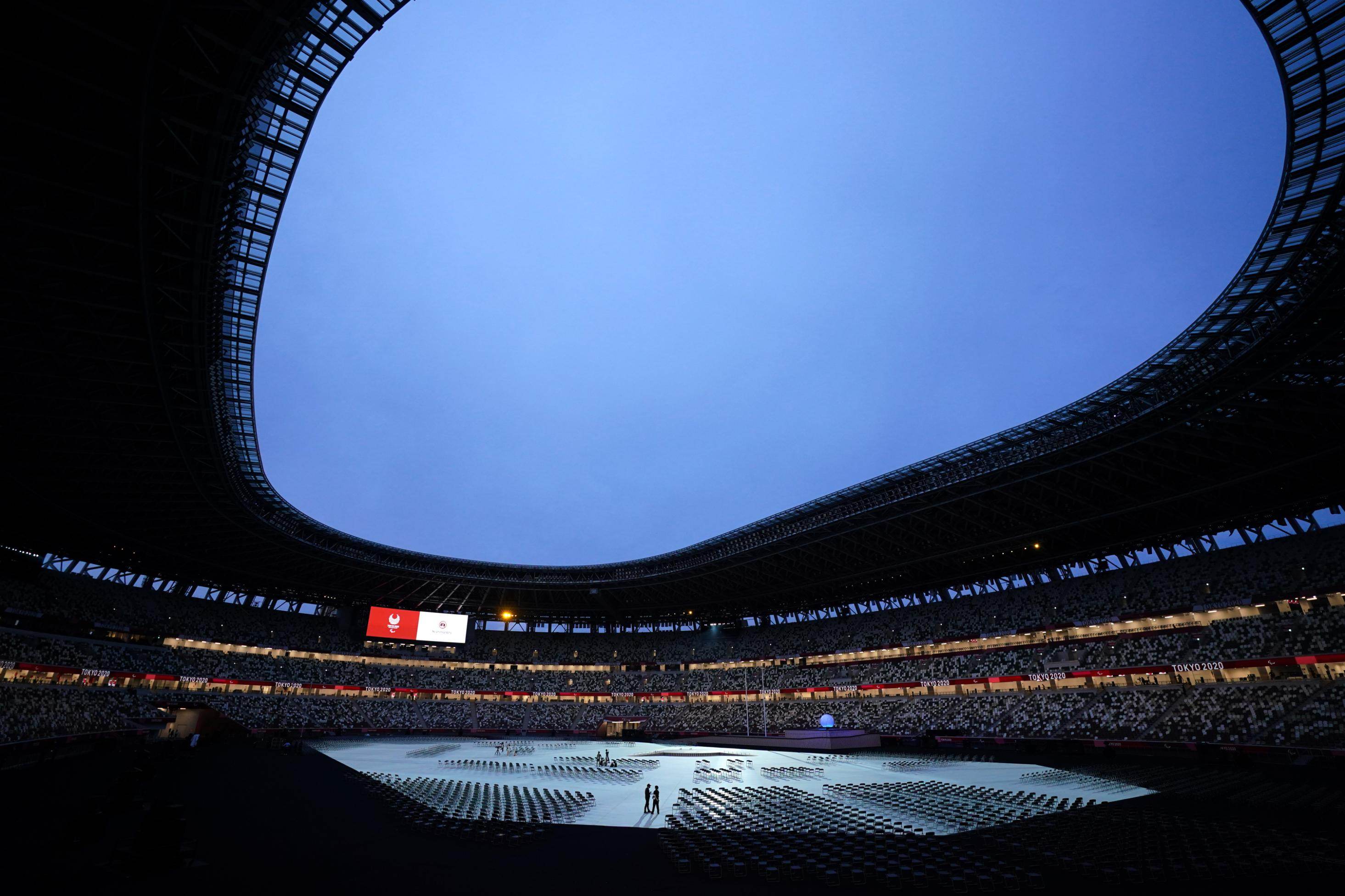 Preparativos em andamento antes da Cerimônia de Abertura dos Jogos Paralímpicos de Tóquio / Marcus Brandt/picture alliance/Getty Images