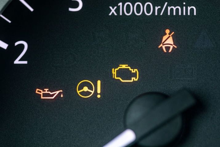 Luzes do sistema de direção no painel / Imagem: Shutterstock/otomobil
