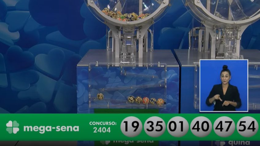 Sorteio da Mega-Sena, concurso 2.404 / Reprodução