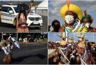Quase 6 mil indígenas protestam contra ‘marco temporal’; veja imagens