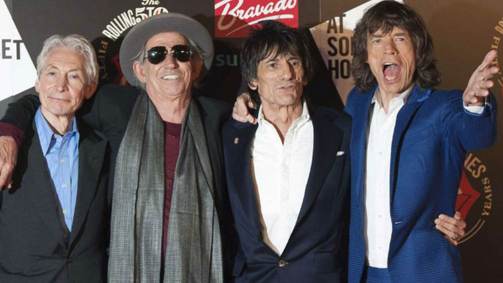Rolling Stones: da esquerda para a direita, Charlie Watts, Keith Richards, Ronnie Wood e Mick Jagger