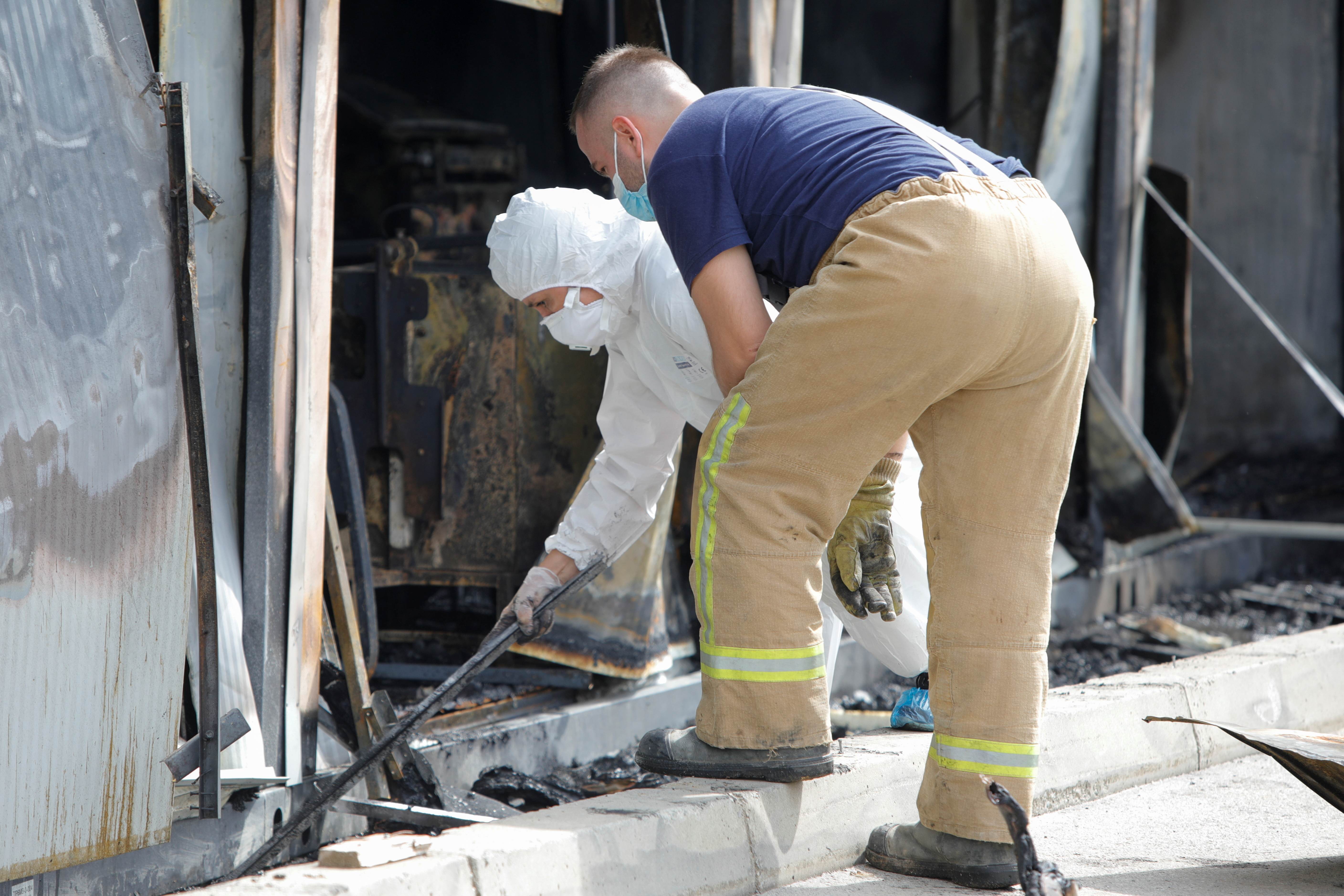 Incêndio em hospital de Covid-19 em Tetovo, na Macedônia do Norte