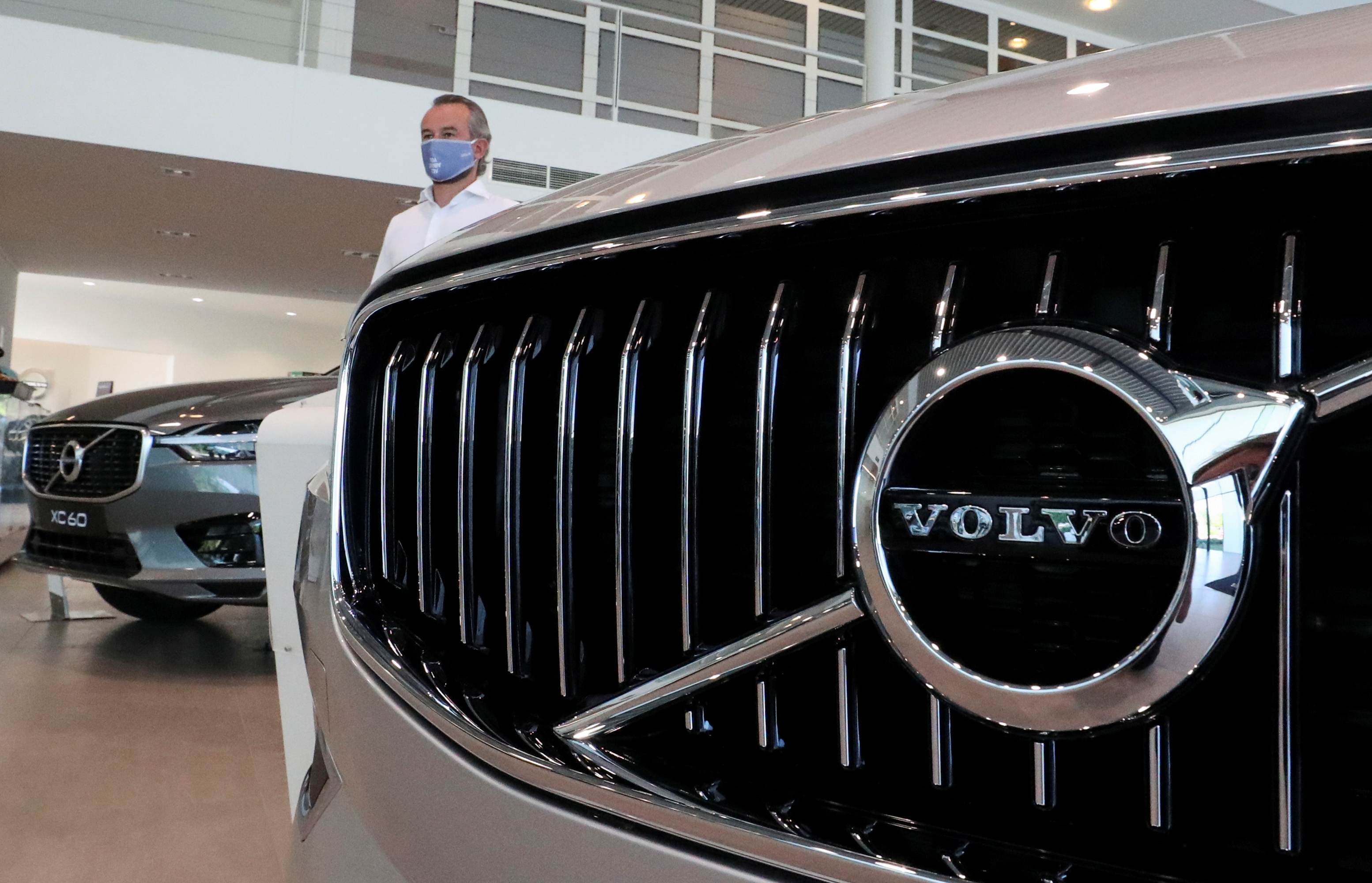 Veículo da Volvo em uma exibição da companhia em Bruxelas.
