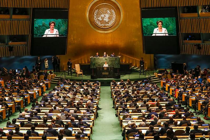 A então presidente Dilma Rousseff durante abertura do Debate de Alto Nível da 70ª Assembleia-Geral das Nações Unidas / Roberto Stuckert Filho - 28.set.2015/PR