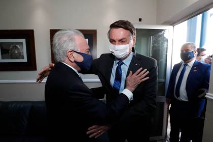 Presidente Jair Bolsonaro e ex-presidente Michel Temer