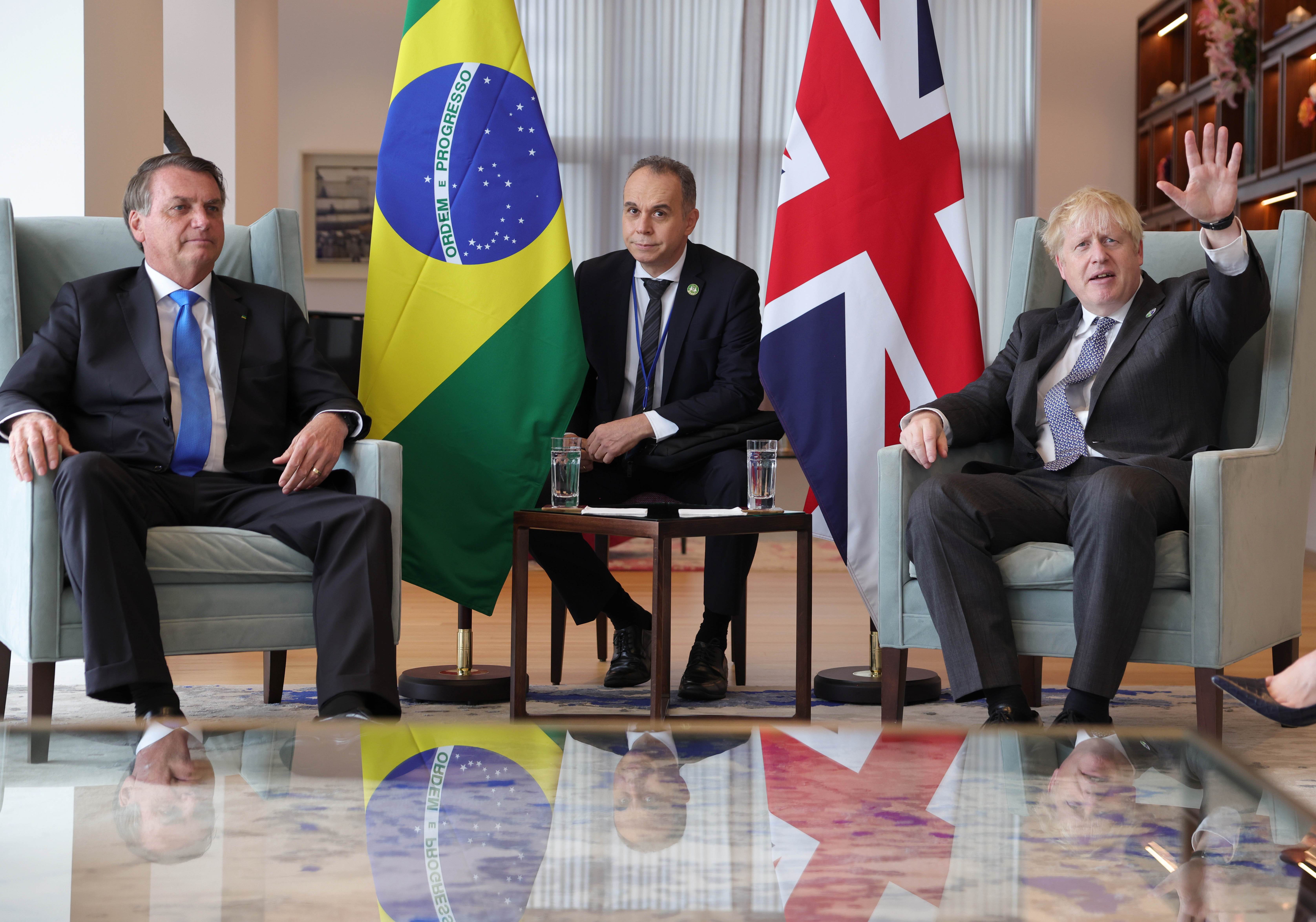 Bolsonaro e Boris Johnson