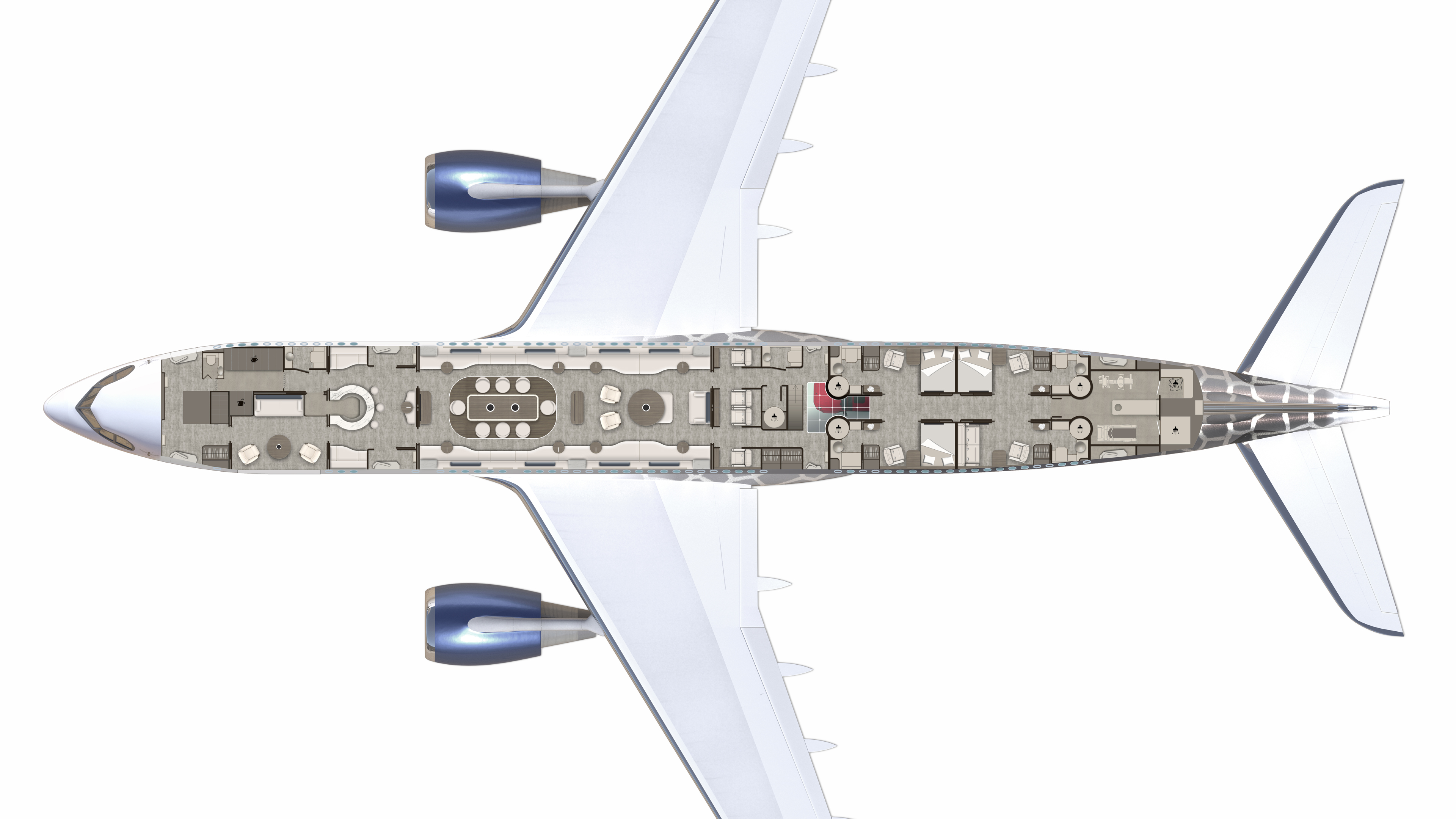 Empresa mostra o interior do jato de luxo/ Divulgação/Lufthansa Technik