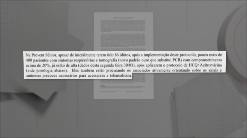 Documento sobre a Prevent Senior assinado pela médica Nise Yamaguchi (23.set.2021) / Reprodução / CNN