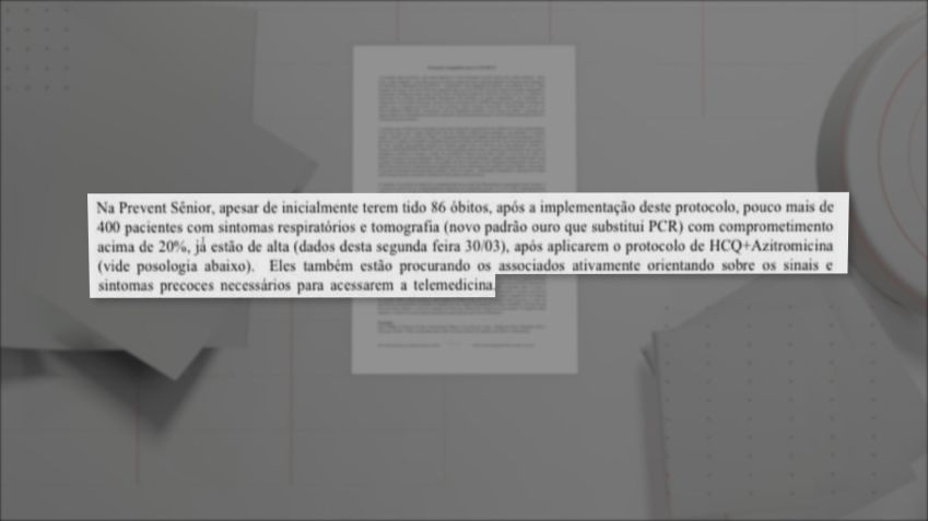 Documento sobre a Prevent Senior assinado pela médica Nise Yamaguchi (23.set.2021) / Reprodução / CNN