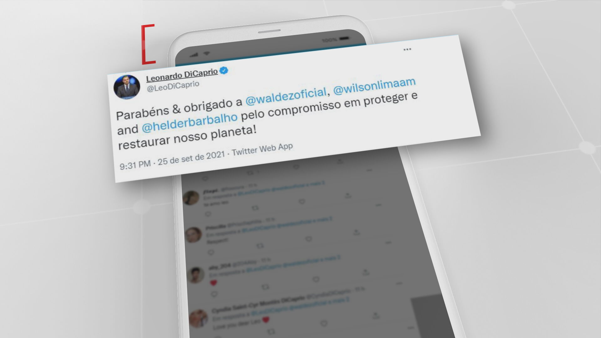 Tweet Leonardo DiCaprio / CNN / Reprodução