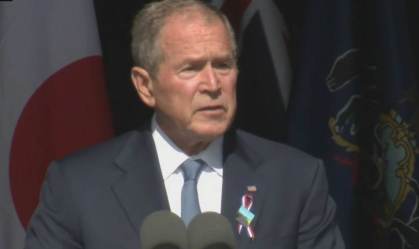 Sentimento de união visto nos EUA após 11 de setembro 'parece distante', diz Bush