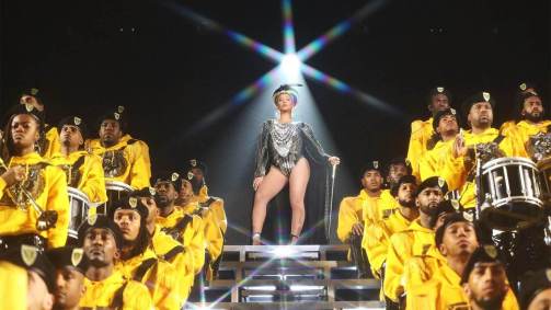 Beyoncé em sua apresentação no Coachella, em 2018