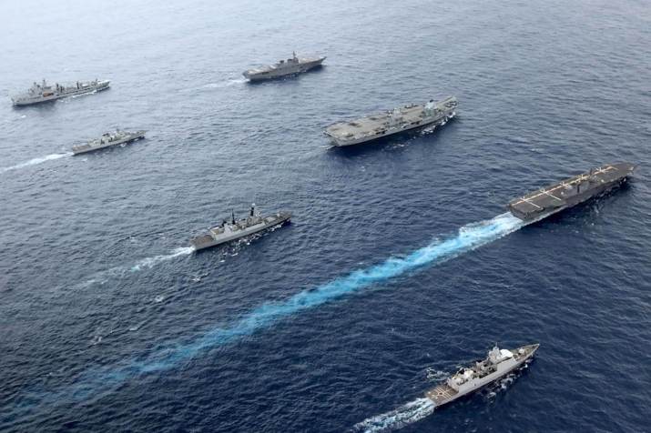 Marinha britânica faz treinamento no Oceano Pacífico com apoio do Japão / Royal Navy / Twitter