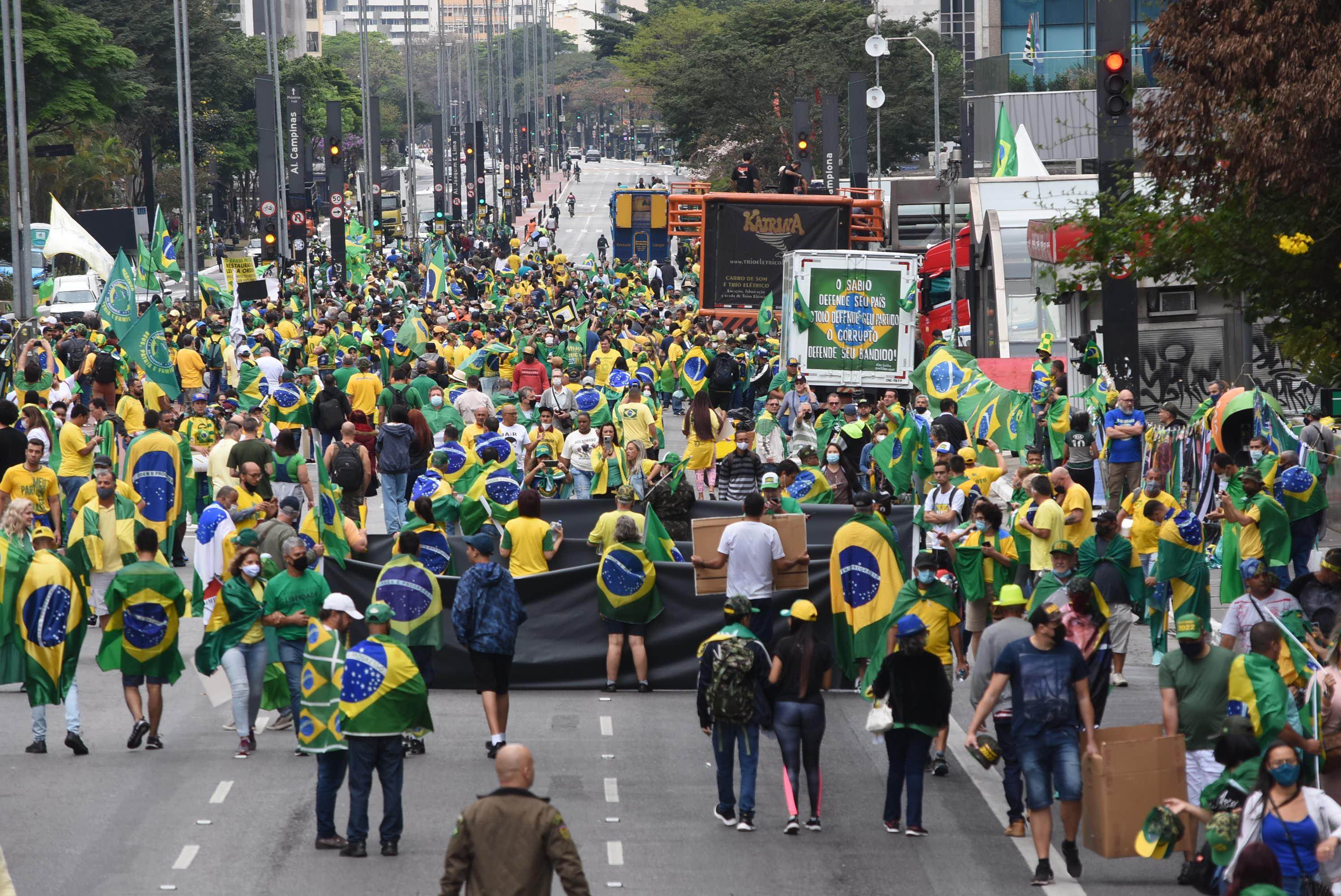 ATO PRÓ BOLSONARO CHEGADA PAULISTA
