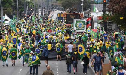 ATO PRÓ BOLSONARO CHEGADA PAULISTA