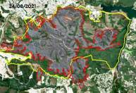 Imagens de satélite mostram que incêndio atingiu 53% do Parque do Juquery