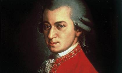 Wolfgang Amadeus Mozart pintado por Johann Nepomuk della Croce