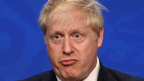 Primeiro-ministro britânico, Boris Johnson, durante entrevista coletiva em Londres
