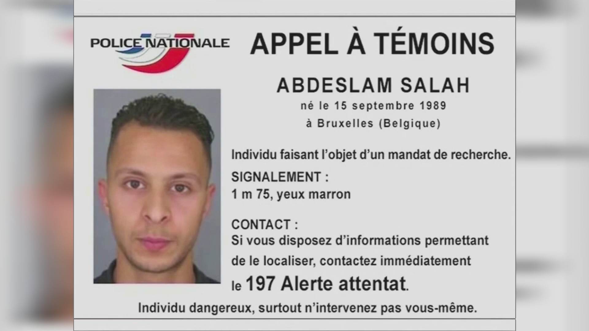 Salah Abdeslam, de 32 anos, é o único sobrevivente do grupo suspeito de realizar os ataques a Paris