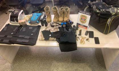 Polícia apreende material tático voltado a ataques como os de Araçatuba