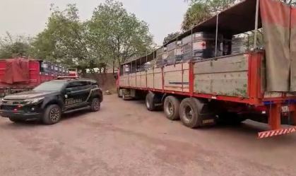 Carga foi apreendida em tambores