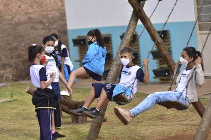 Aula durante a pandemia