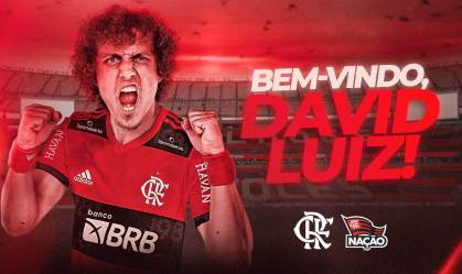 "Vamos viver esse sonho juntos", diz David Luiz na chegada ao Flamengo