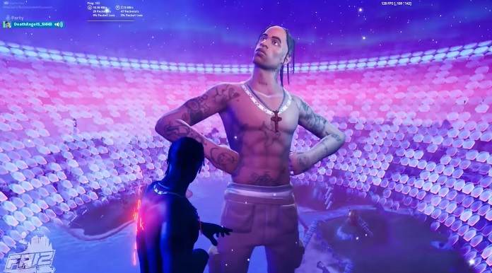 Um exemplo recente de metaverso é o jogo Fortnite, em que o rapper Travis Scott realizou um show usando um avatar do jogo / Fortnite/Reprodução/YouTube