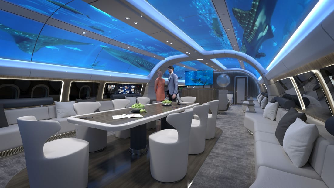 Cabine "Explorer" de jato projetado pela Lufthansa Technik