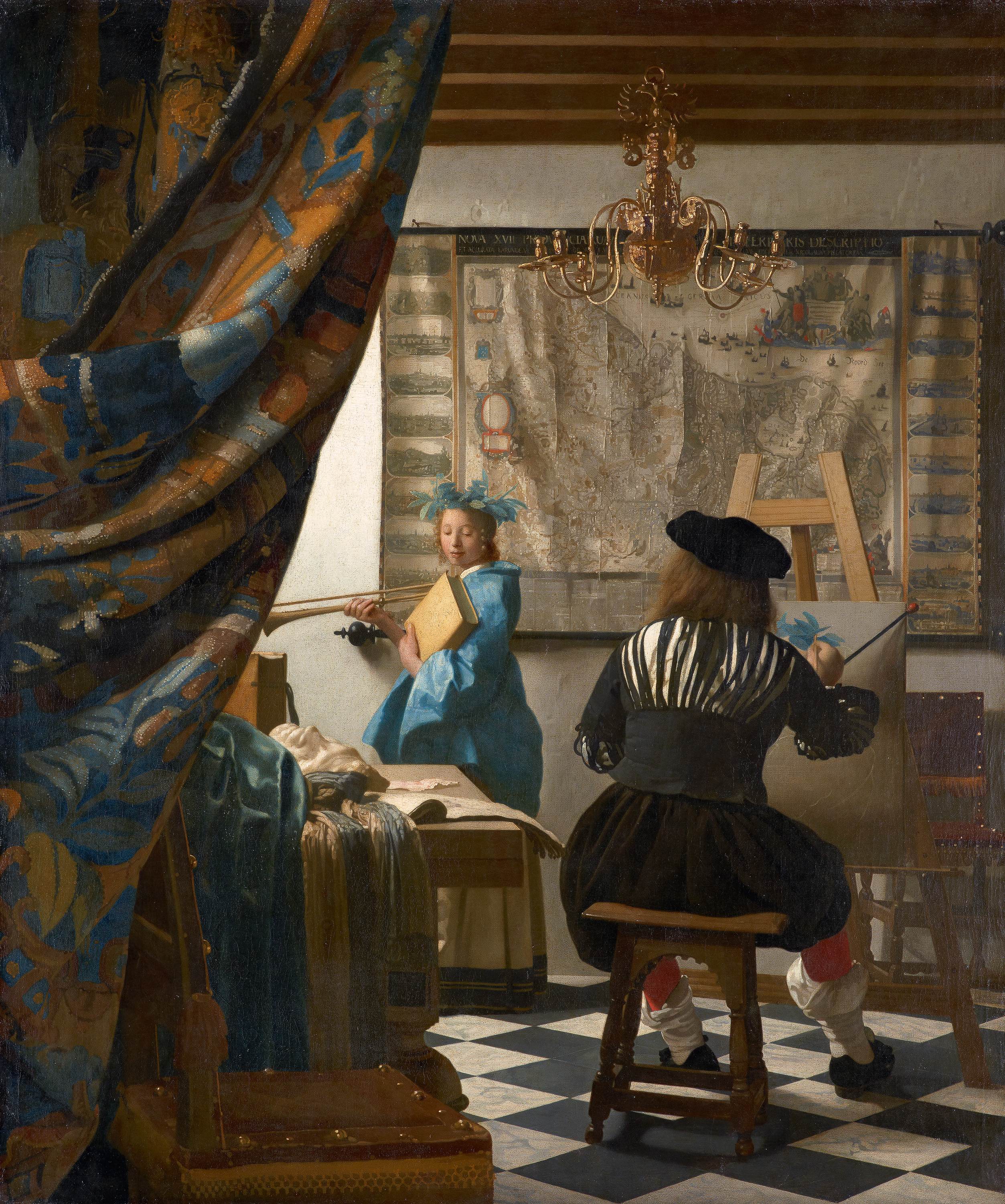Historiadores não têm certeza de onde Vermeer aprendeu a pintar, com quem aprendeu, se ele teve seus próprios alunos ou quem foram seus mestres / Kunsthistorisches Museum Vienna