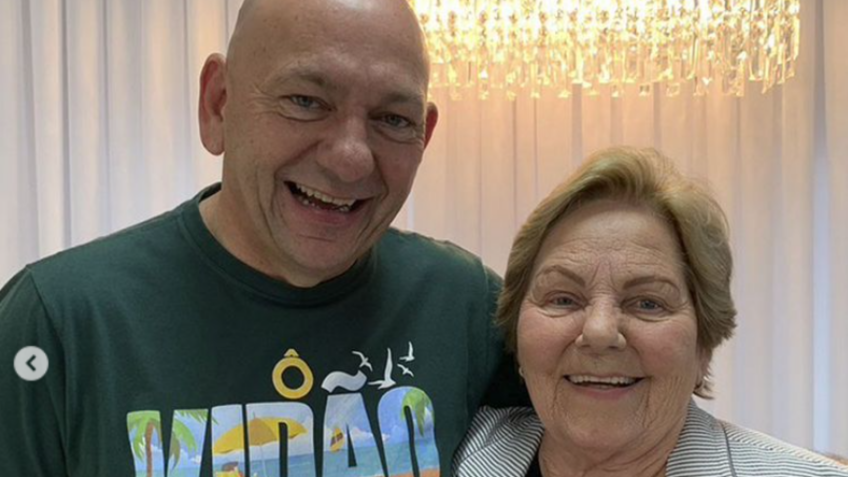 Empresário Luciano Hang e sua mãe / Instagram/Luciano Hang