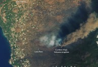 Imagens da Nasa mostram rastro de lava da erupção de vulcão nas Ilhas Canárias
