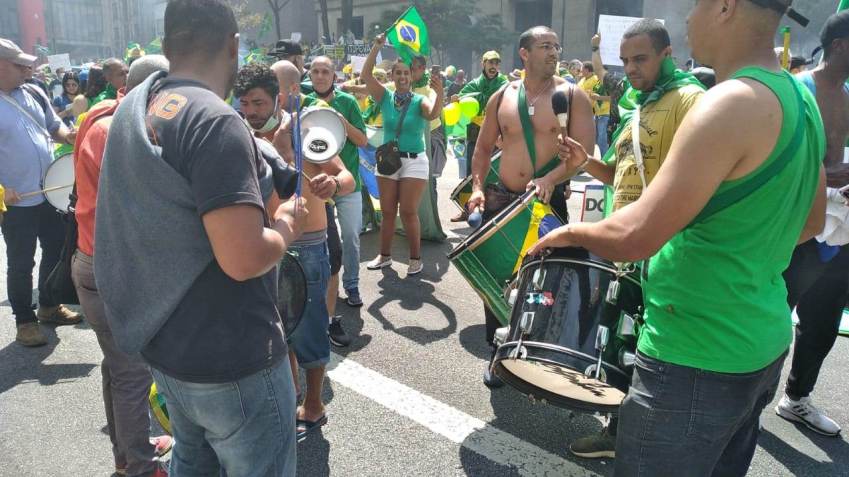 Manifestantes na Avenida Paulista para atos do 7 de Setembro nesta terça-feira / José Brito/CNN Brasil