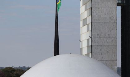 Palácio do Congresso Nacional na Esplanada dos Ministérios em Brasília