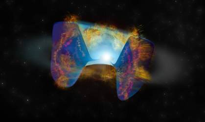 Shocked Supernova Ejecta Visible in Radio Wavelengths
