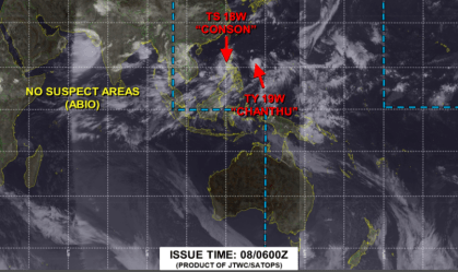 Tufão Chanthu se dirige à Taiwan e ao sul da China com ventos de até 233 km/h