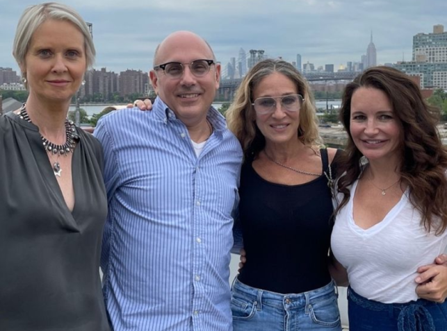 Willie com Cinthya Nixon (esquerda), Sarah Jessica Parker e Kristin Davies, colegas de elenco de "Sex and the City" / Reprodução/Instagram