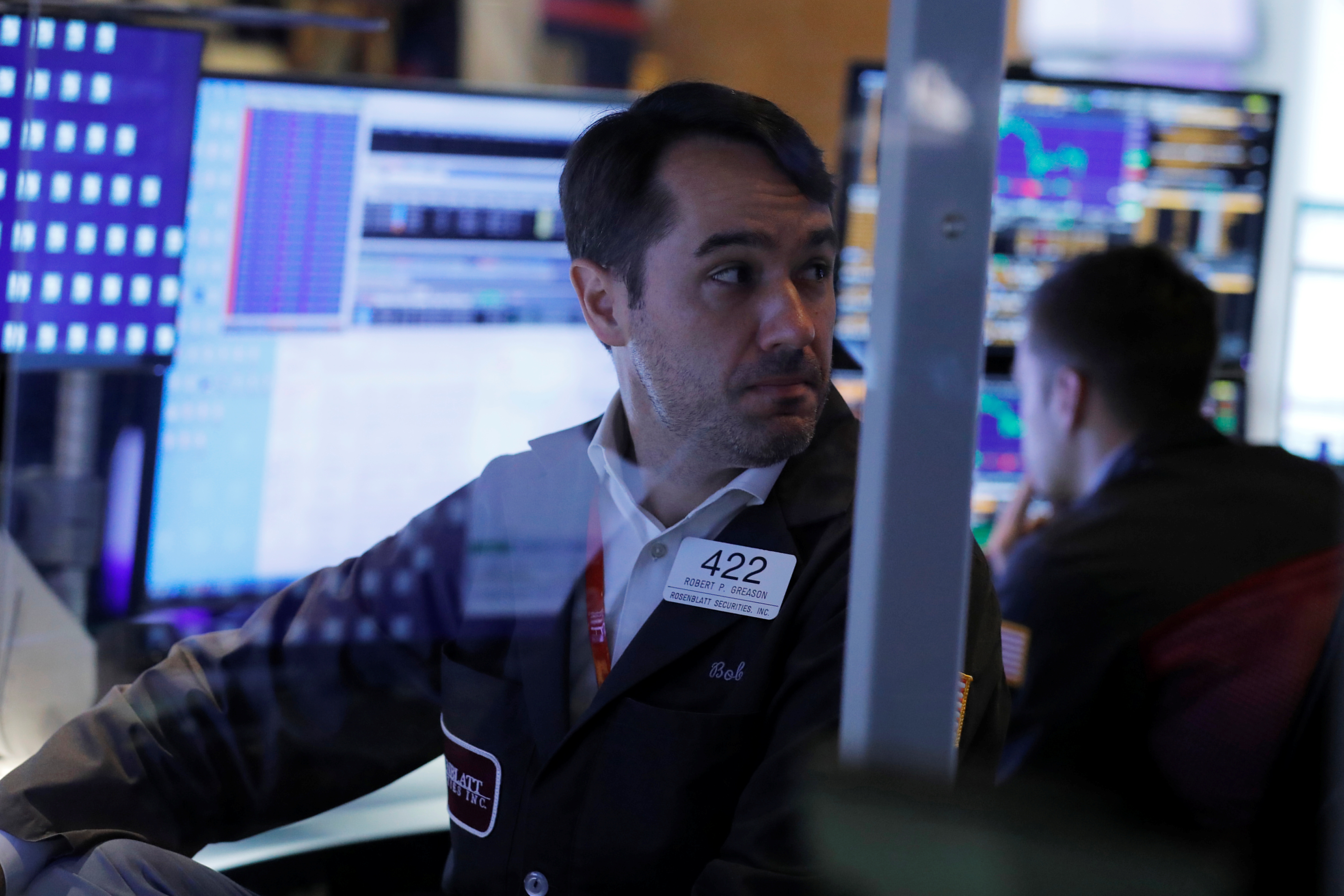 Operadores trabalham na Bolsa de Nova York, EUA