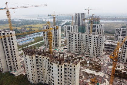 Vista aérea da Cidade de Turismo Cultural da Evergrande em Taicang, na China