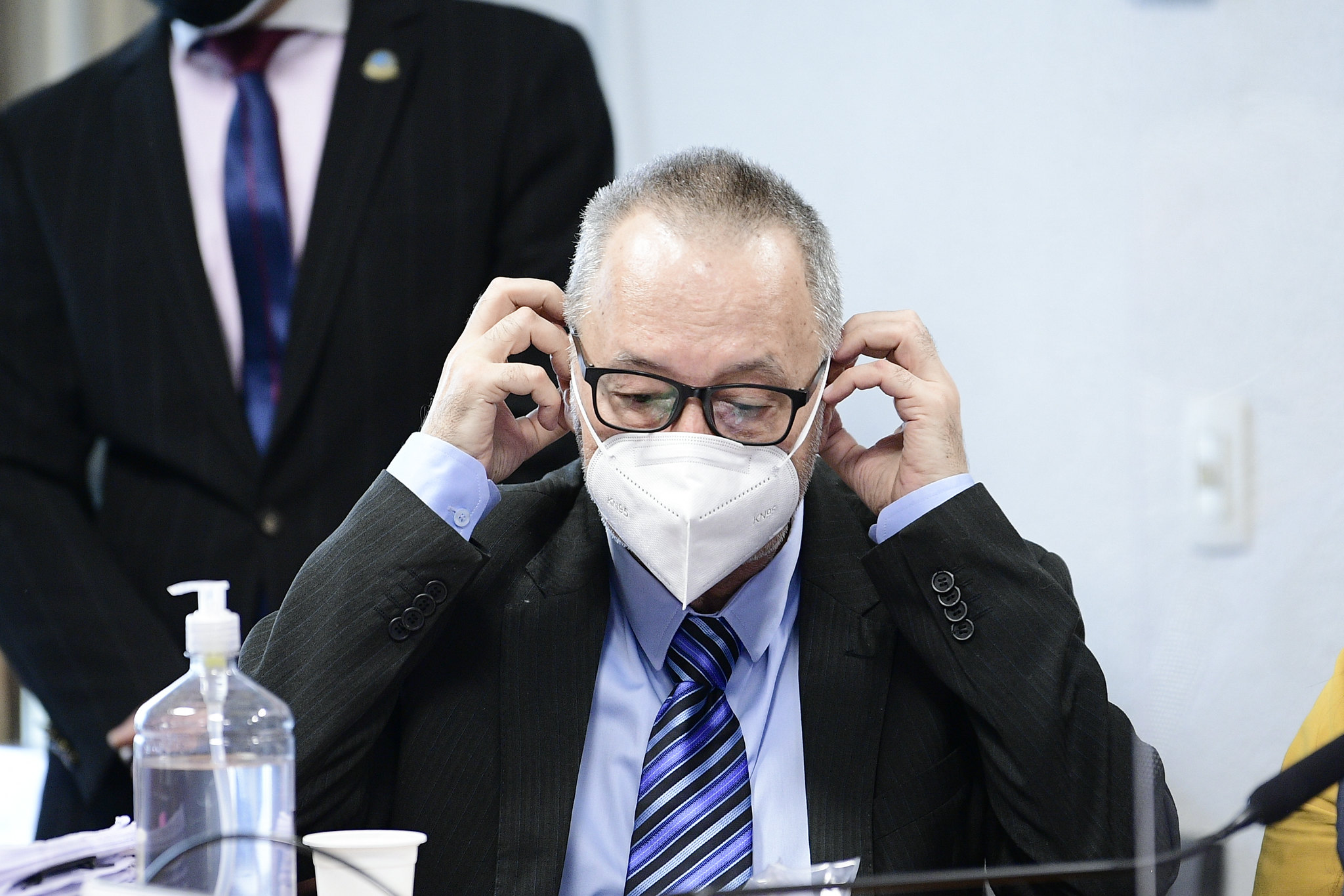 O paciente e beneficiário da Prevent Senior, Tadeu Frederico de Andrade. / Foto: Pedro França/Agência Senado
