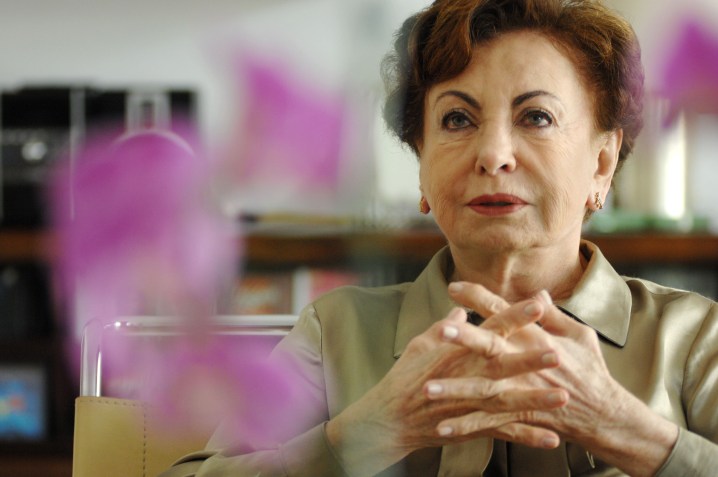 A atriz Beatriz Segall, que interpretou Odete Roitman em "Vale Tudo", durante entrevista na capital paulista / Foto: Thiago Teixeira/Estadão Conteúdo