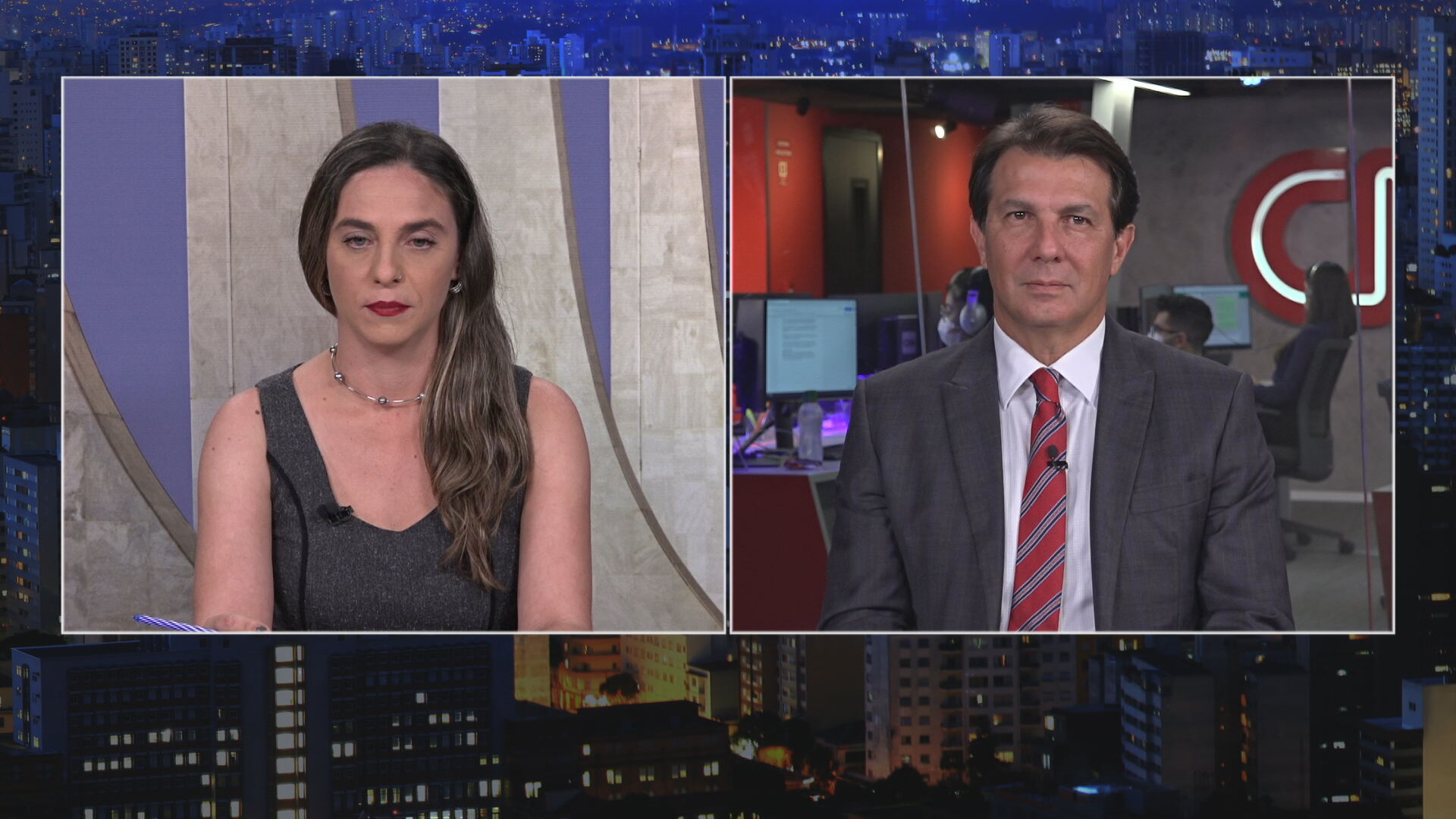A deputada Fernanda Melchionna e o deputado Arthur Maia participaram de O Grande Debate
