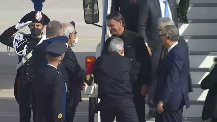 Jair Bolsonaro chega a Roma para participar do G20 / Reprodução/CNN Brasil (20.out.2021)
