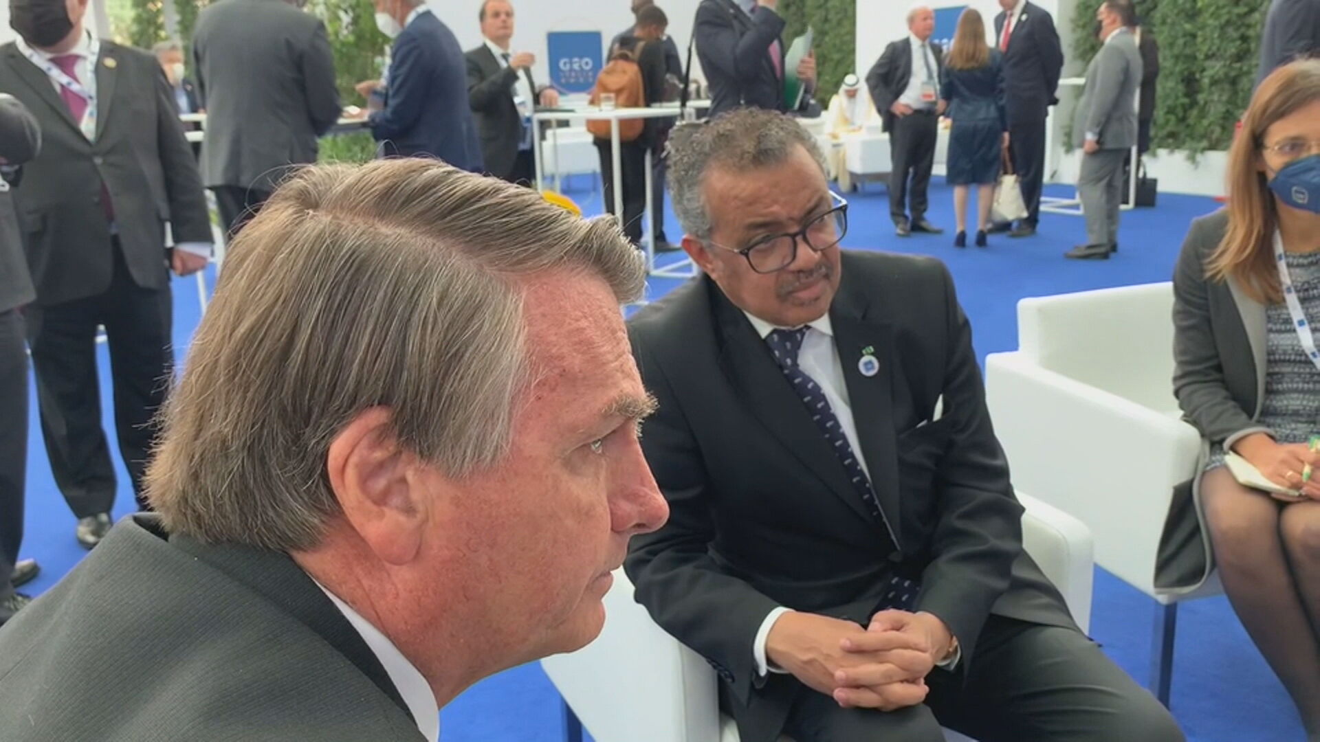 Bolsonaro e Tedros Adhanom
